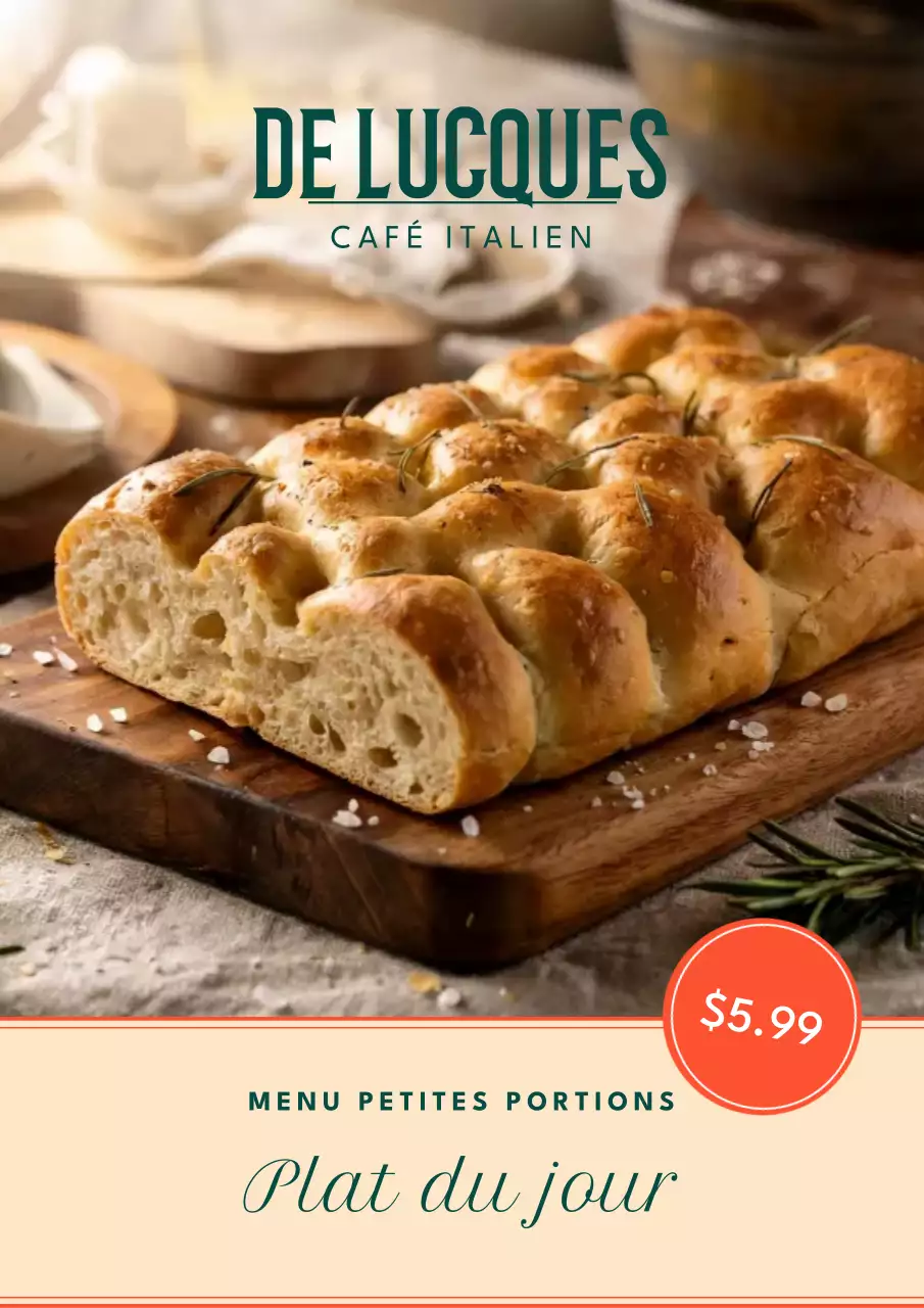 Affiche promotionnelle pour le pain classique beige