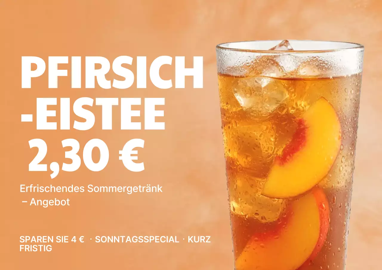 Orangefarbene trendige Getränkewerbung