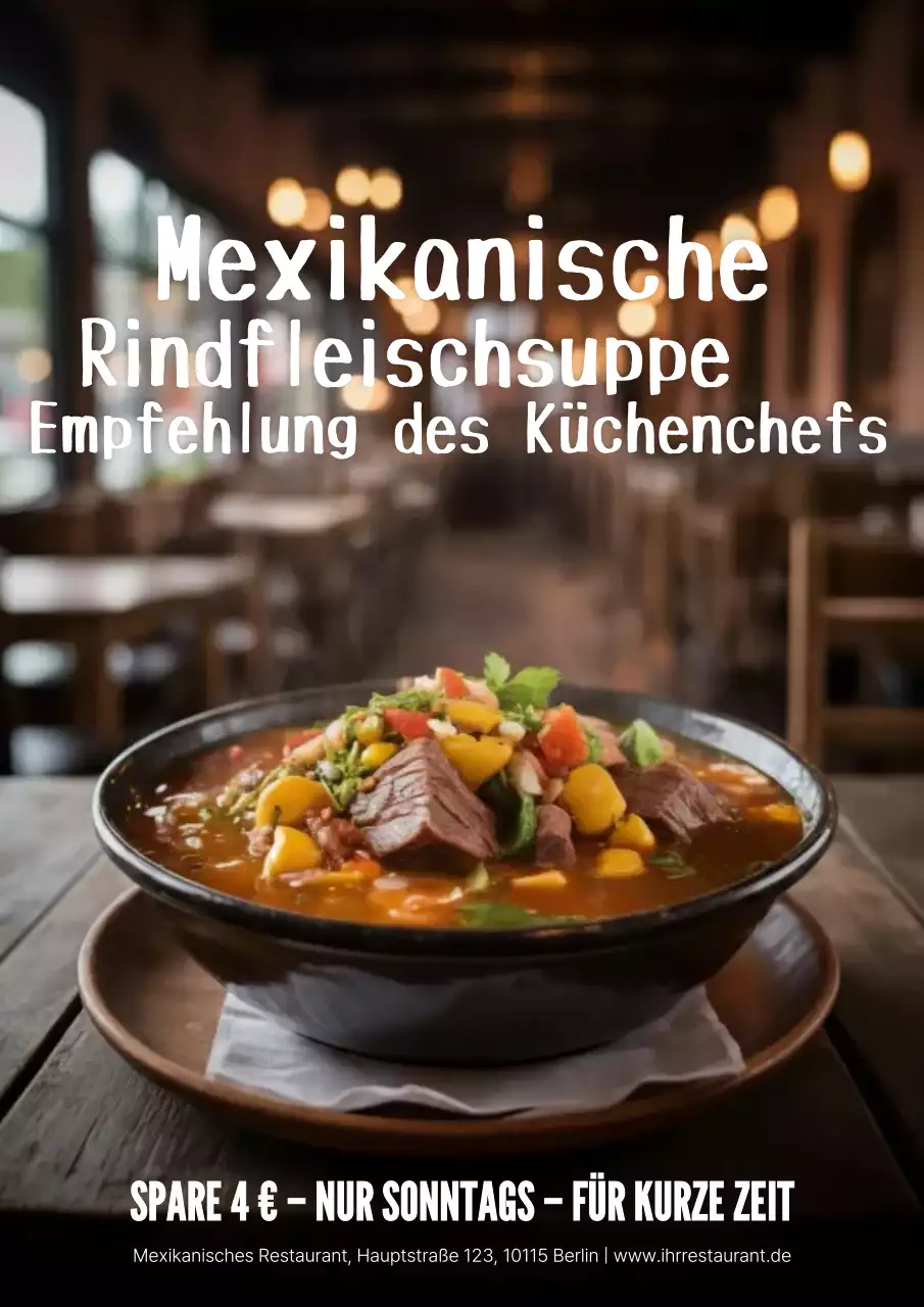 braune rustikale Suppenaktion