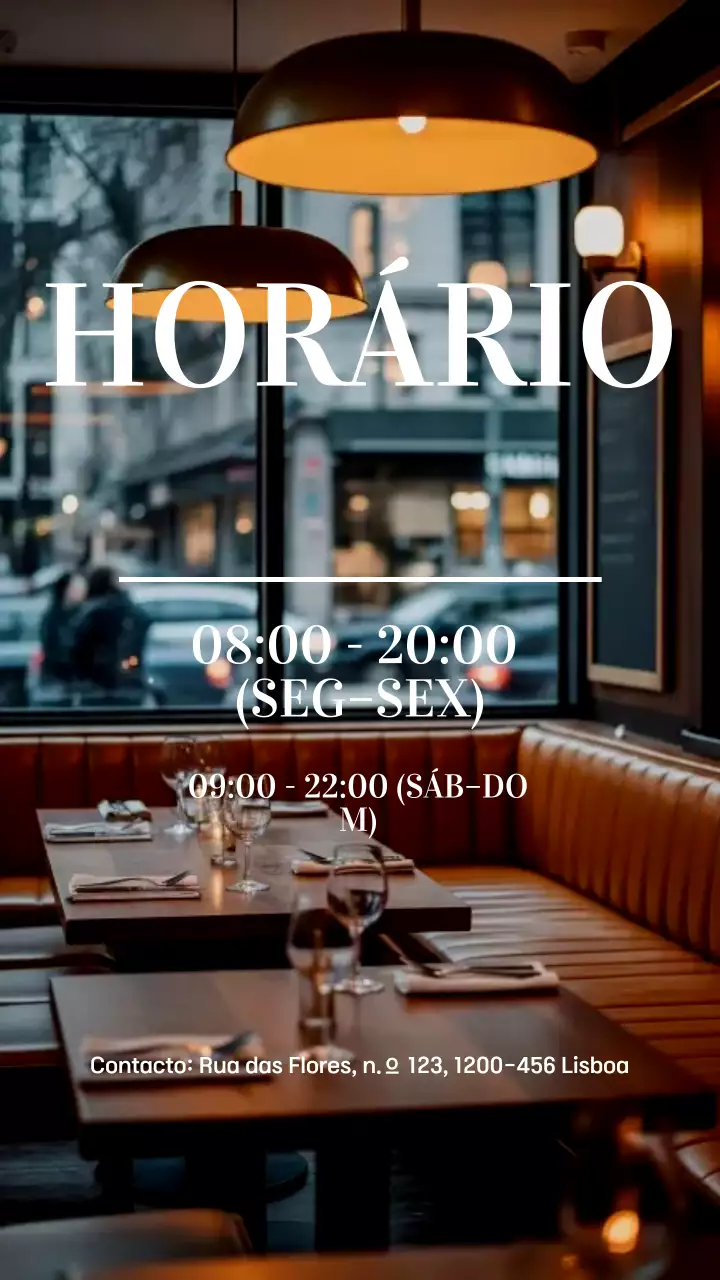 Anúncio do Brown Modern Restaurant no Instagram
