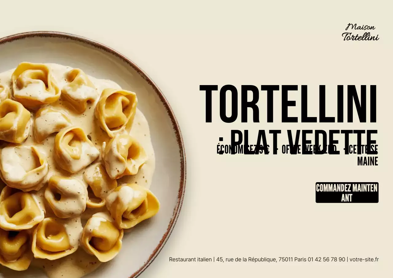 promotion des pâtes modernes beiges