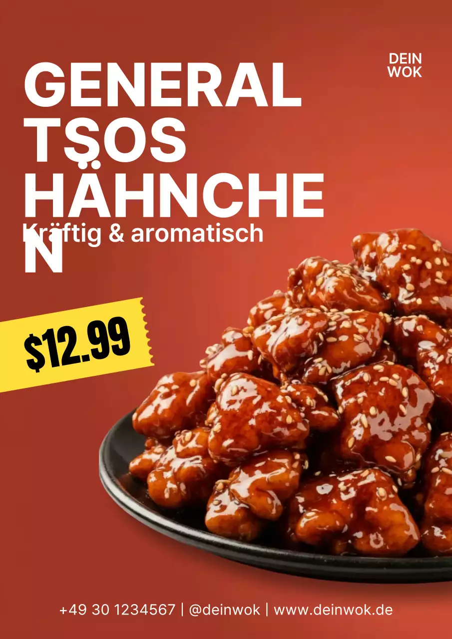 rotes kräftiges Hähnchen