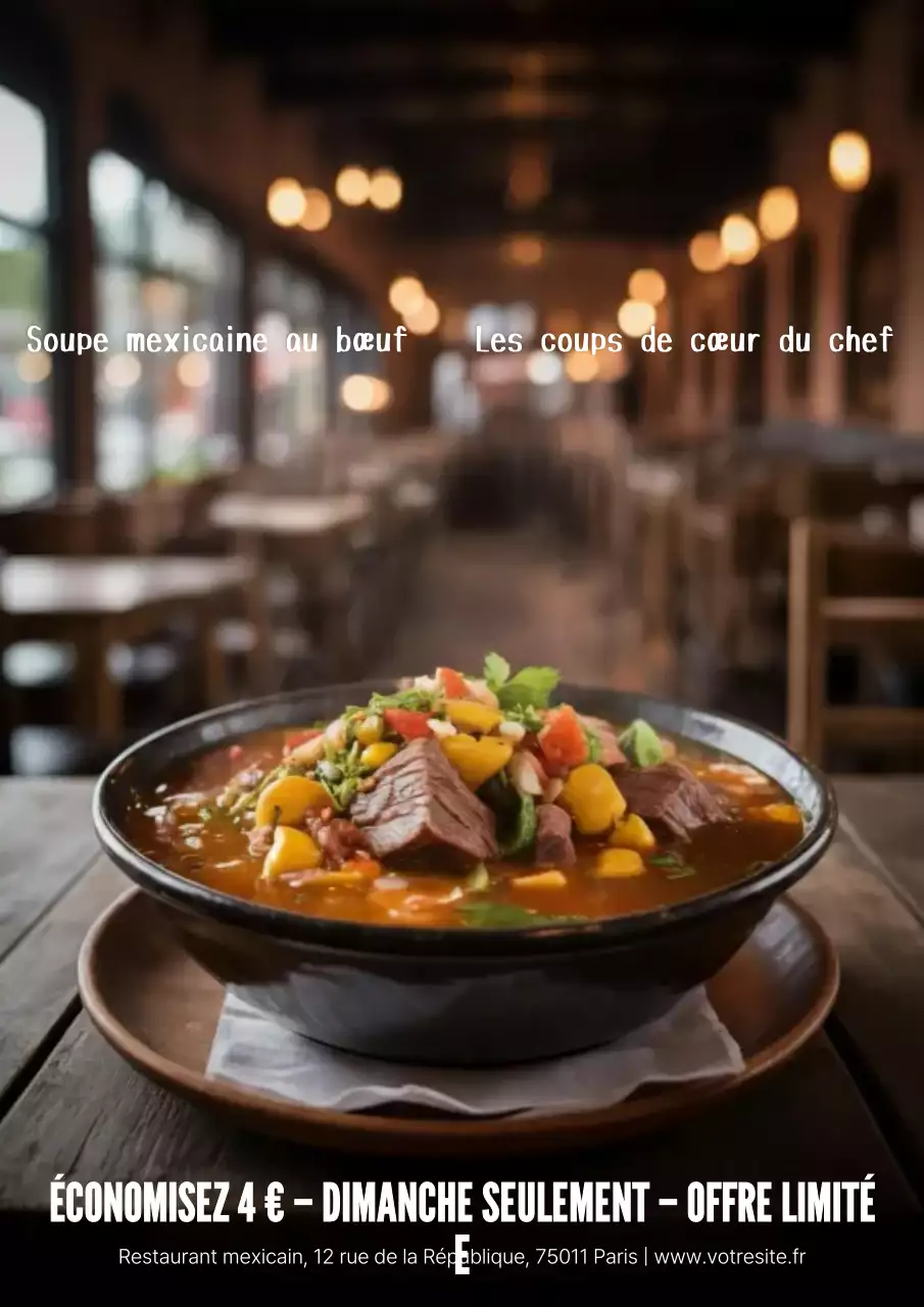 promotion de la soupe rustique brune