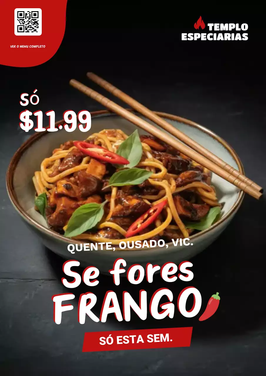 Cartaz promocional do Red Bold Chicken
