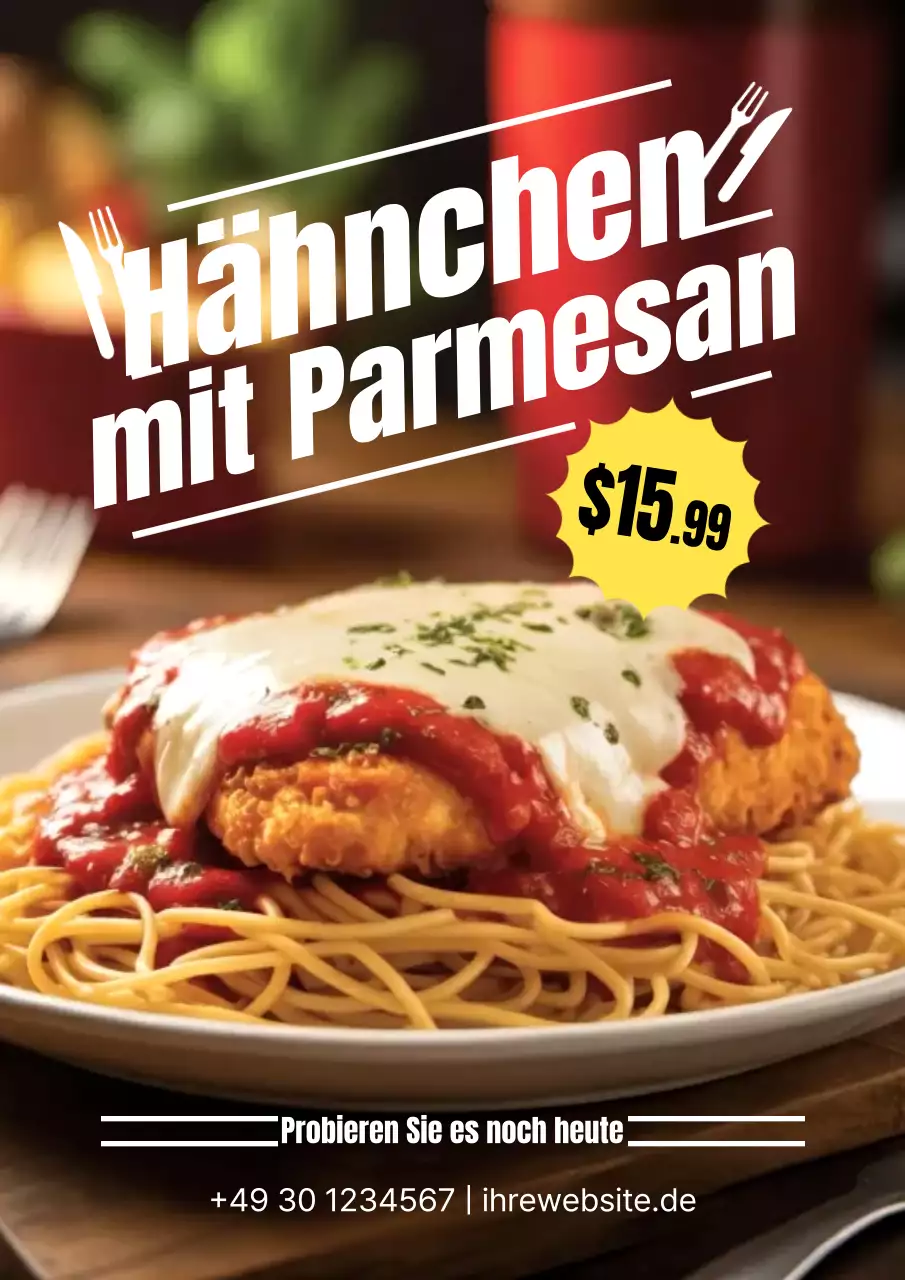 Rotes klassisches Hähnchenmenü