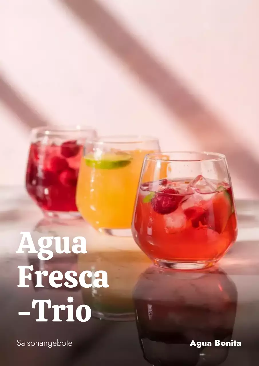 Rosa modernes Getränke-Werbeplakat