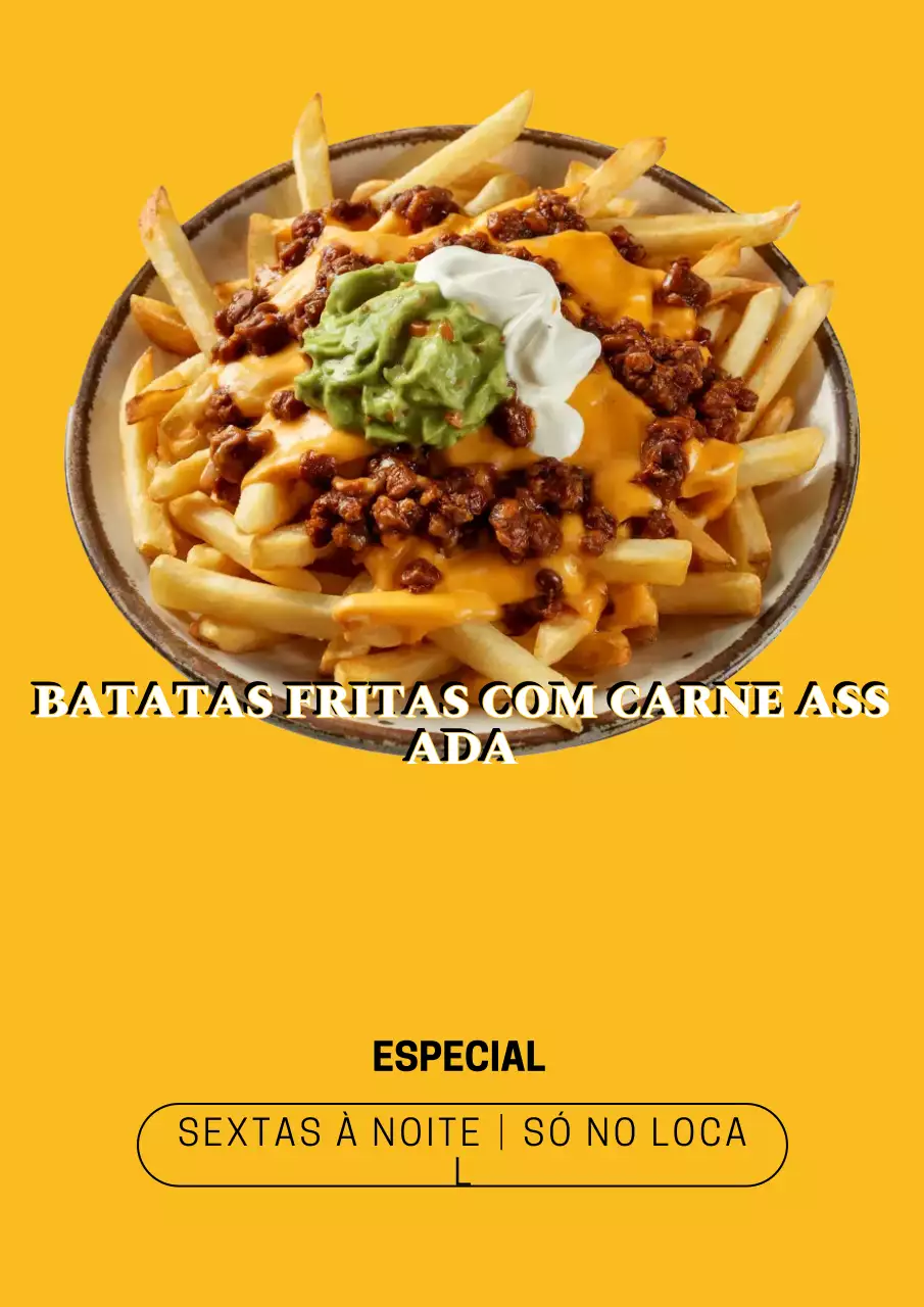 Cartaz promocional da Yellow Bold Fries