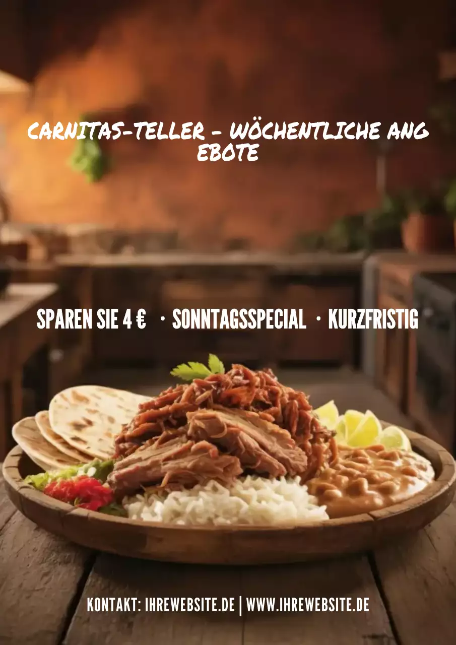 braune rustikale Lebensmittelwerbung