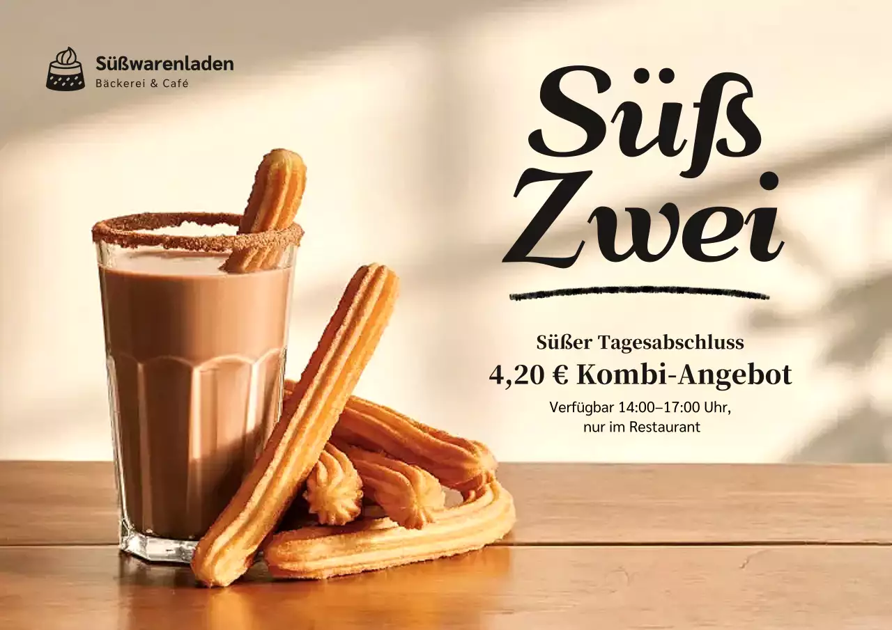 Beige Modern Dessert Promotion Poster