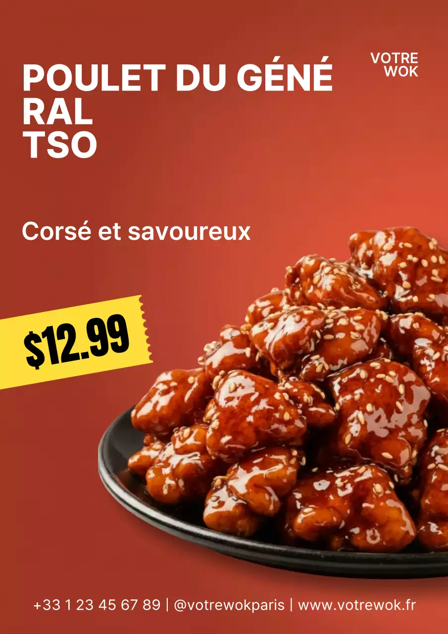 promotion du poulet rouge audacieux
