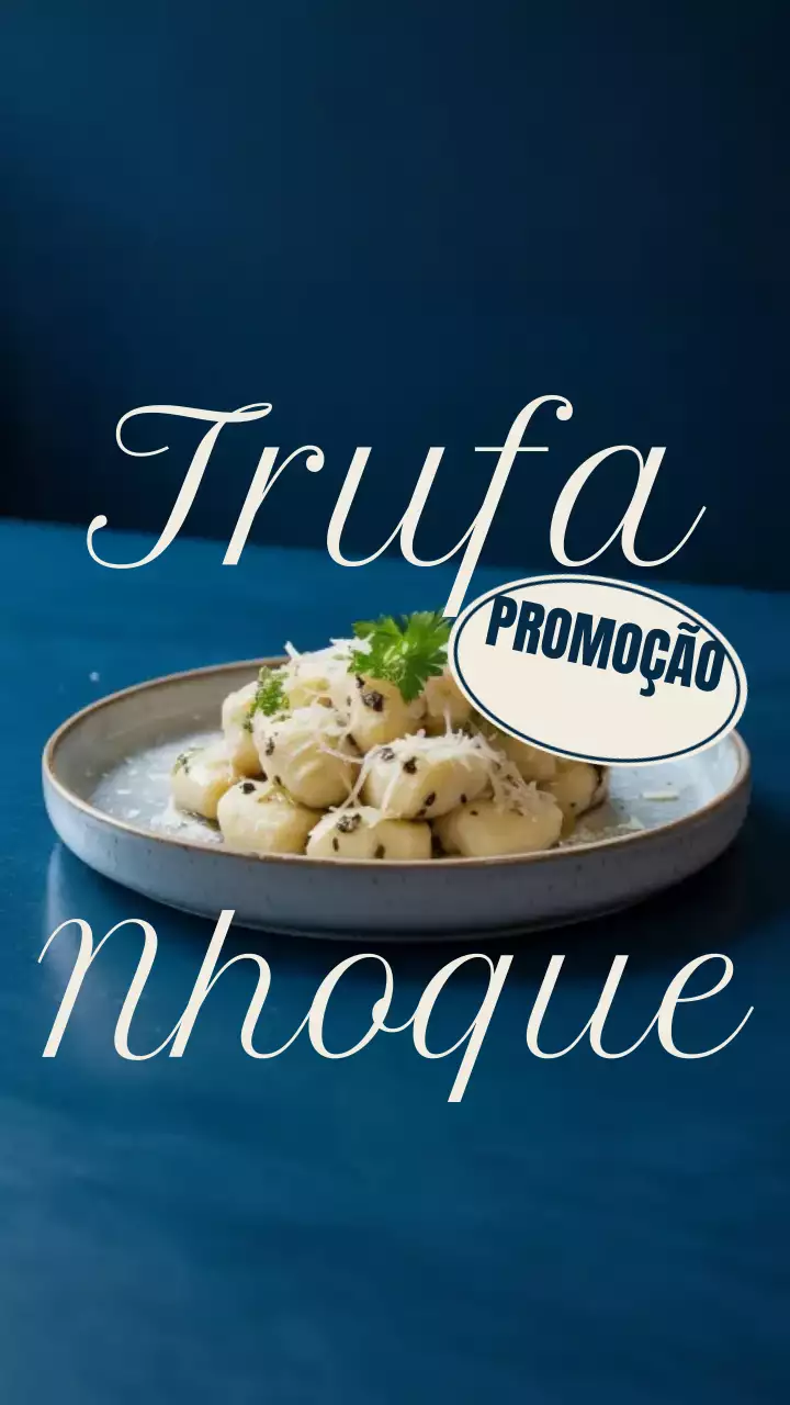 Postagem de promoção de comida elegante azul no Instagram