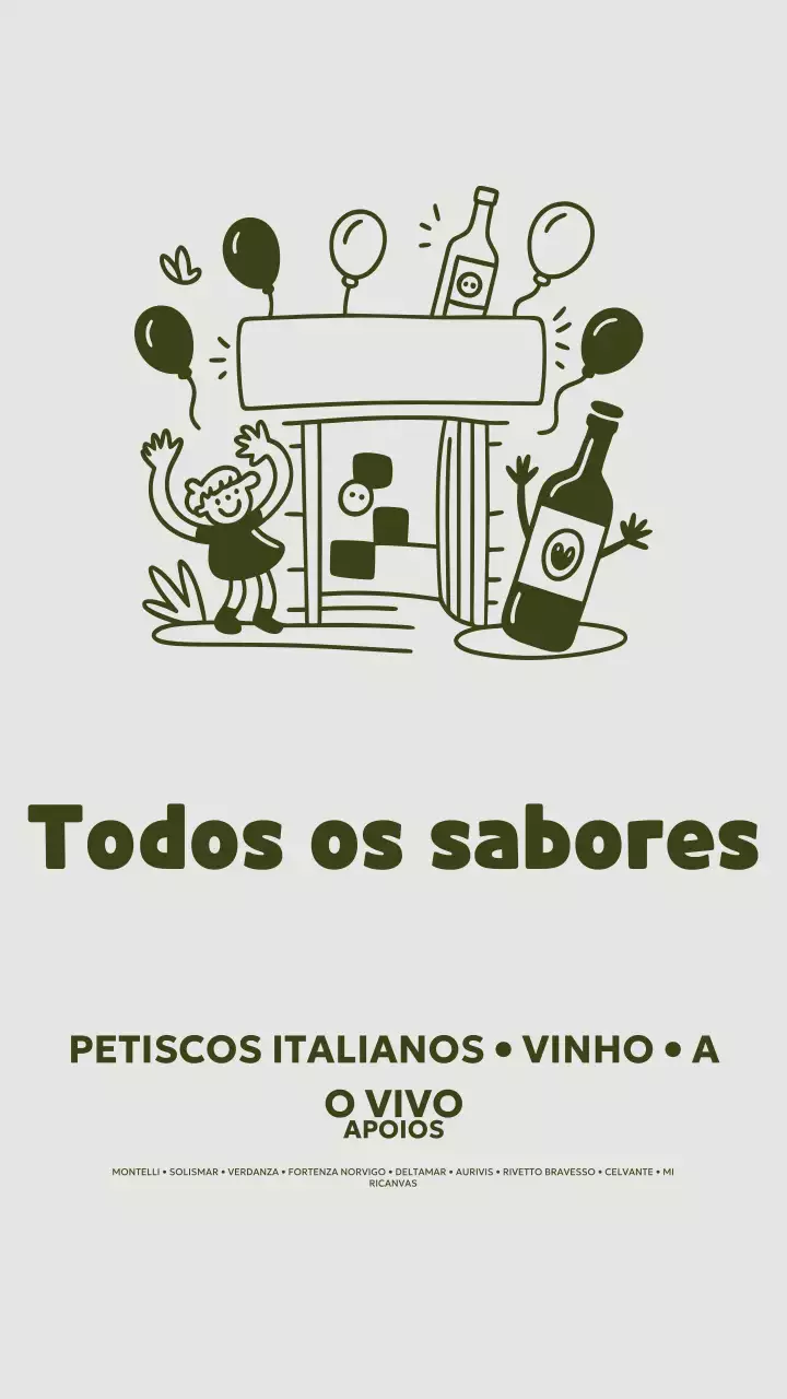 Postagem no Instagram sobre evento de comida retrô verde