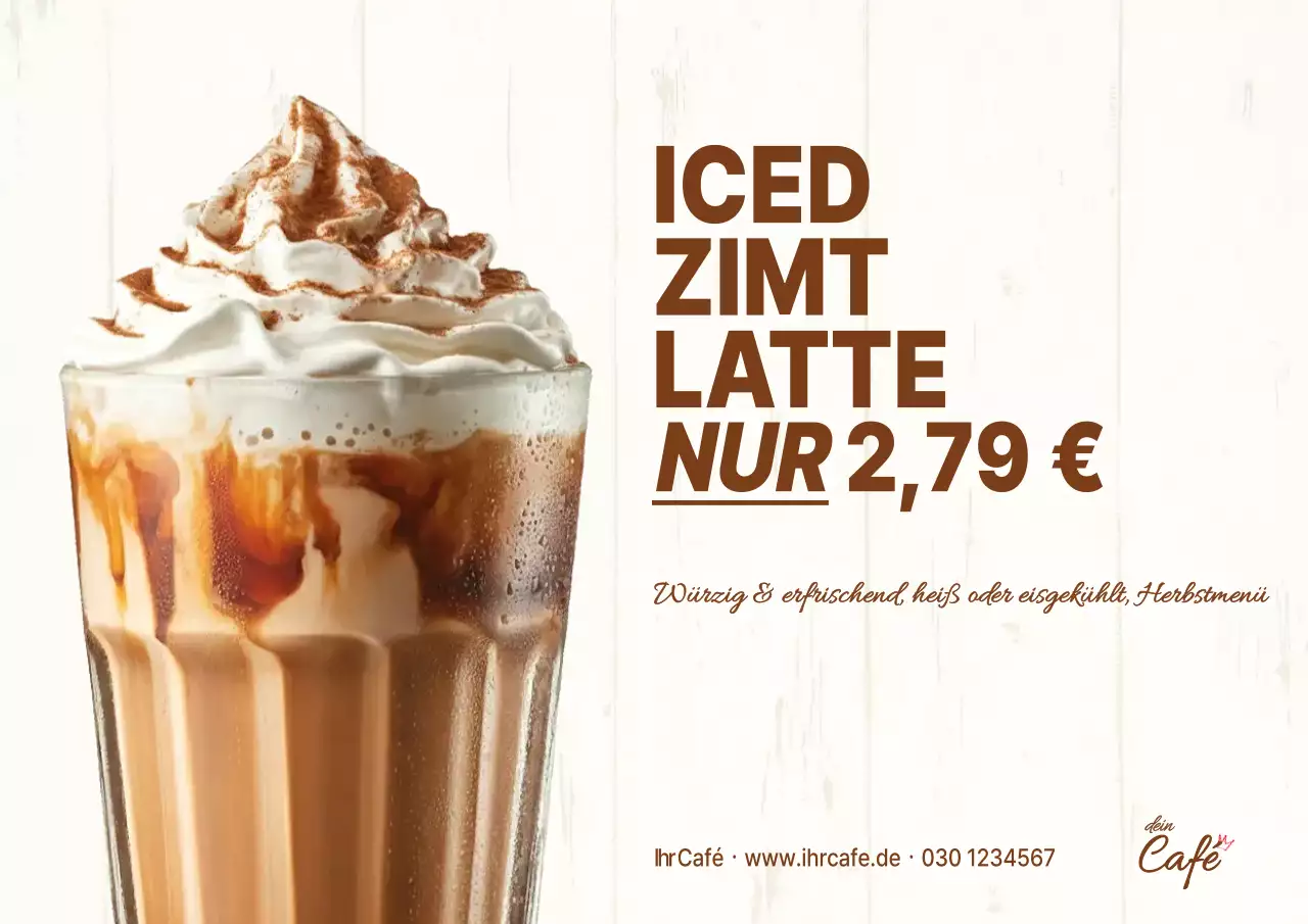 braune rustikale Kaffee-Promotion