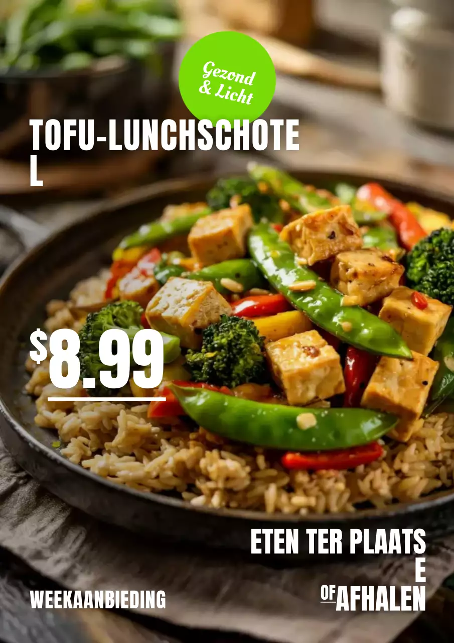 Groene moderne lunch promotieposter