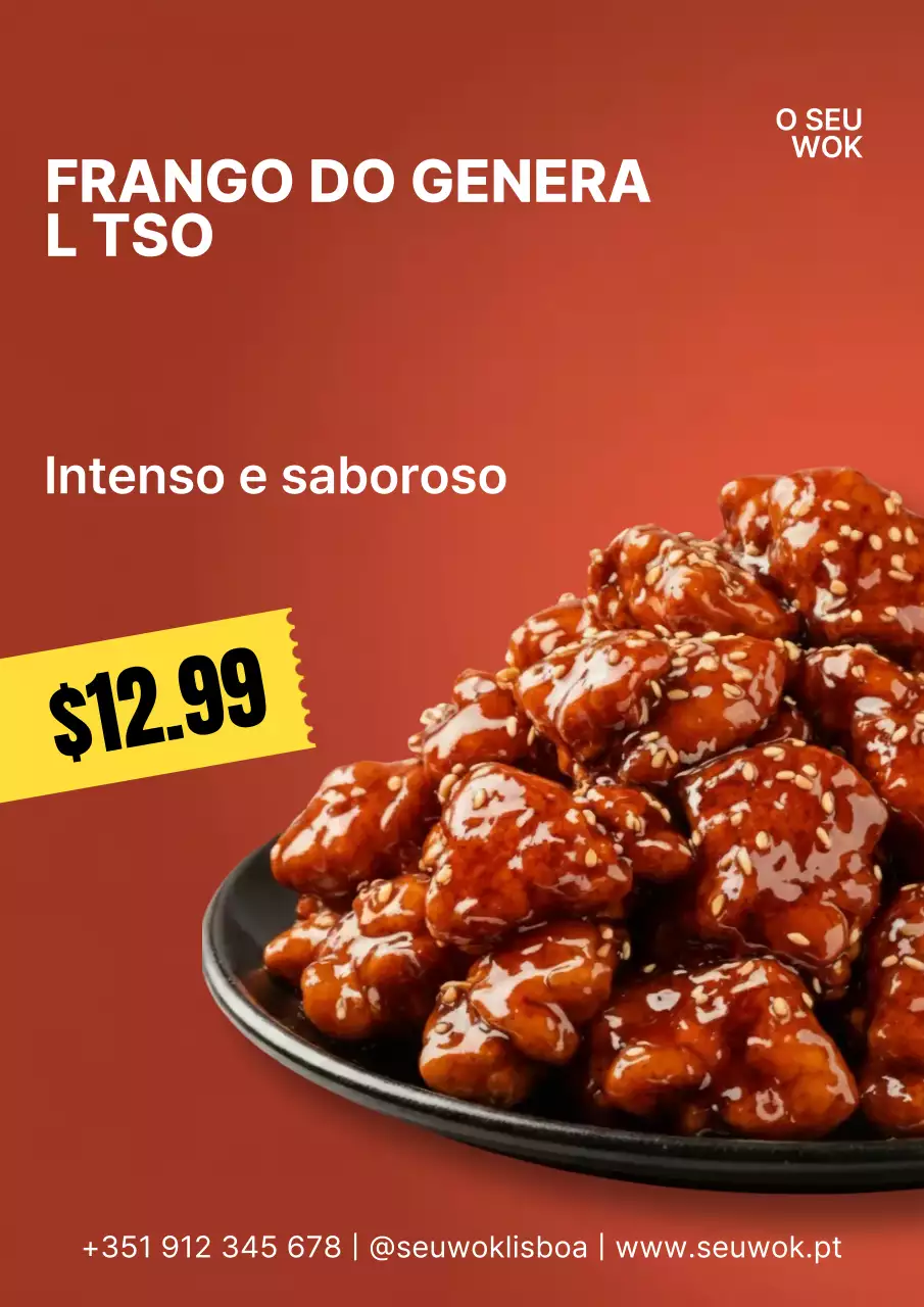 promoção de frango vermelho em negrito