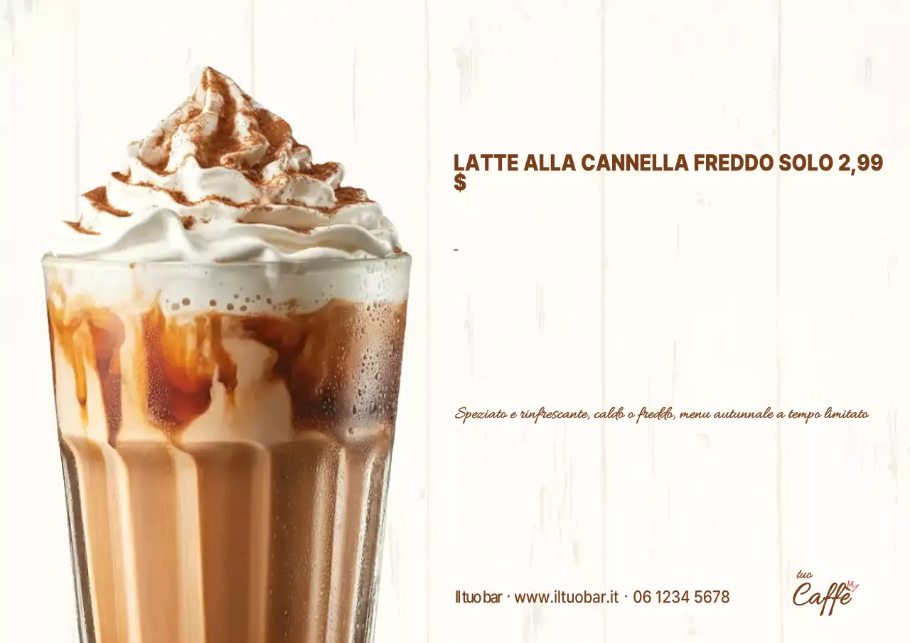 promozione del caffè rustico marrone