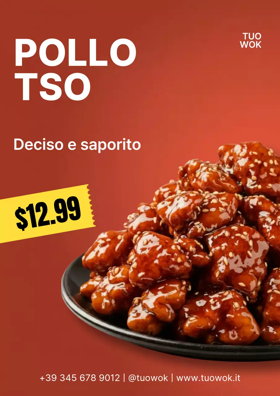 promozione del pollo rosso audace