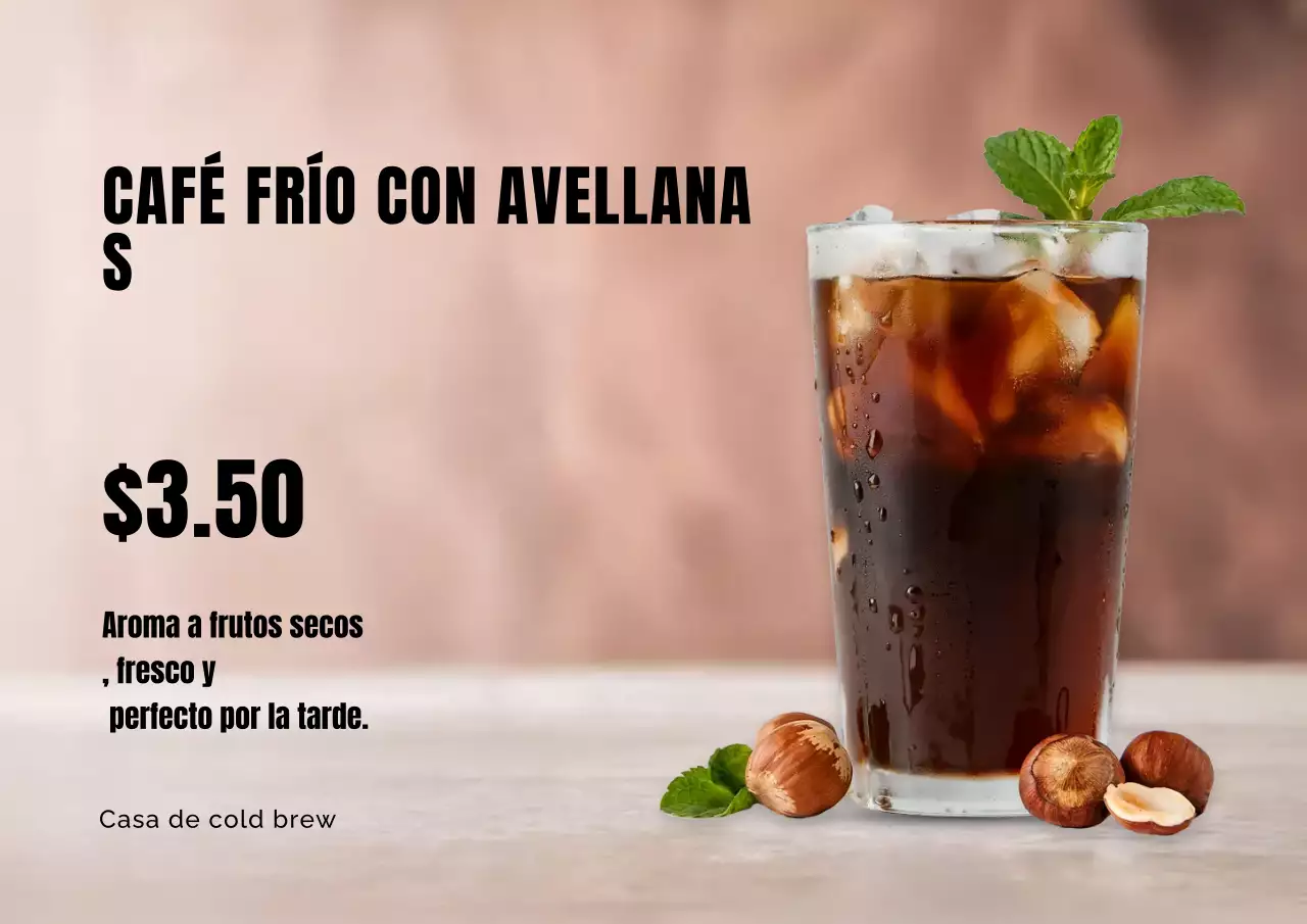 Póster promocional de café moderno marrón