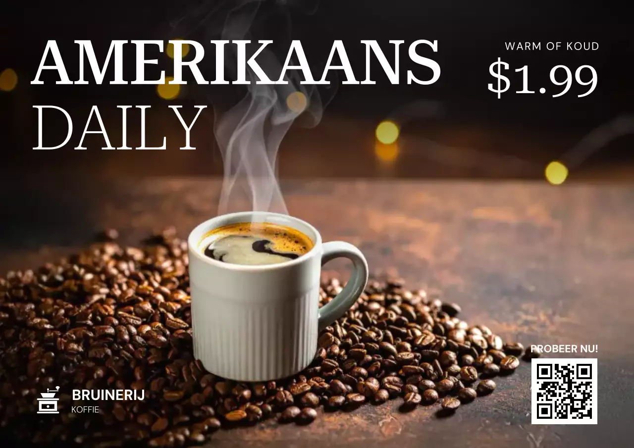 Promotieposter voor Brown Classic Coffee