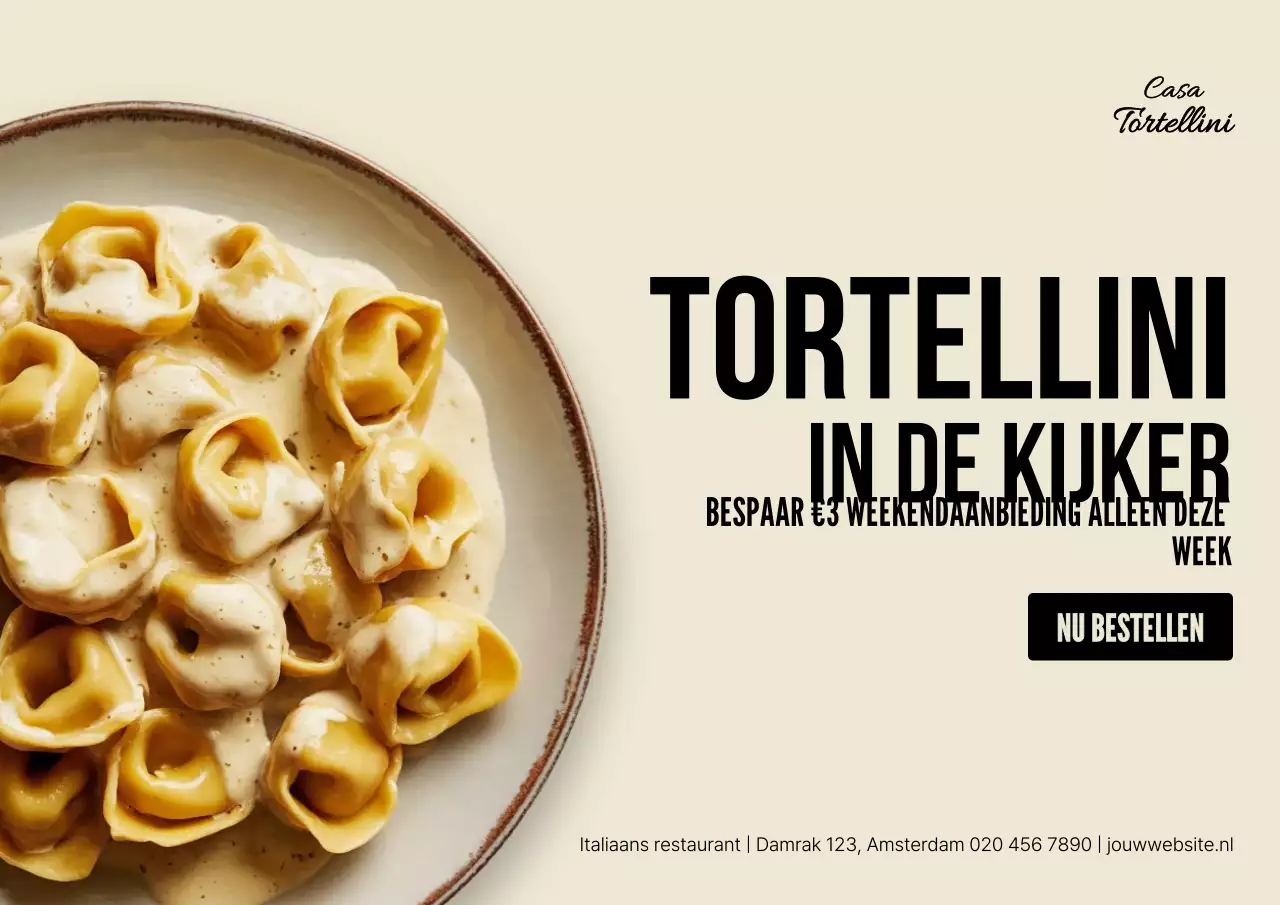 beige moderne pasta promotie