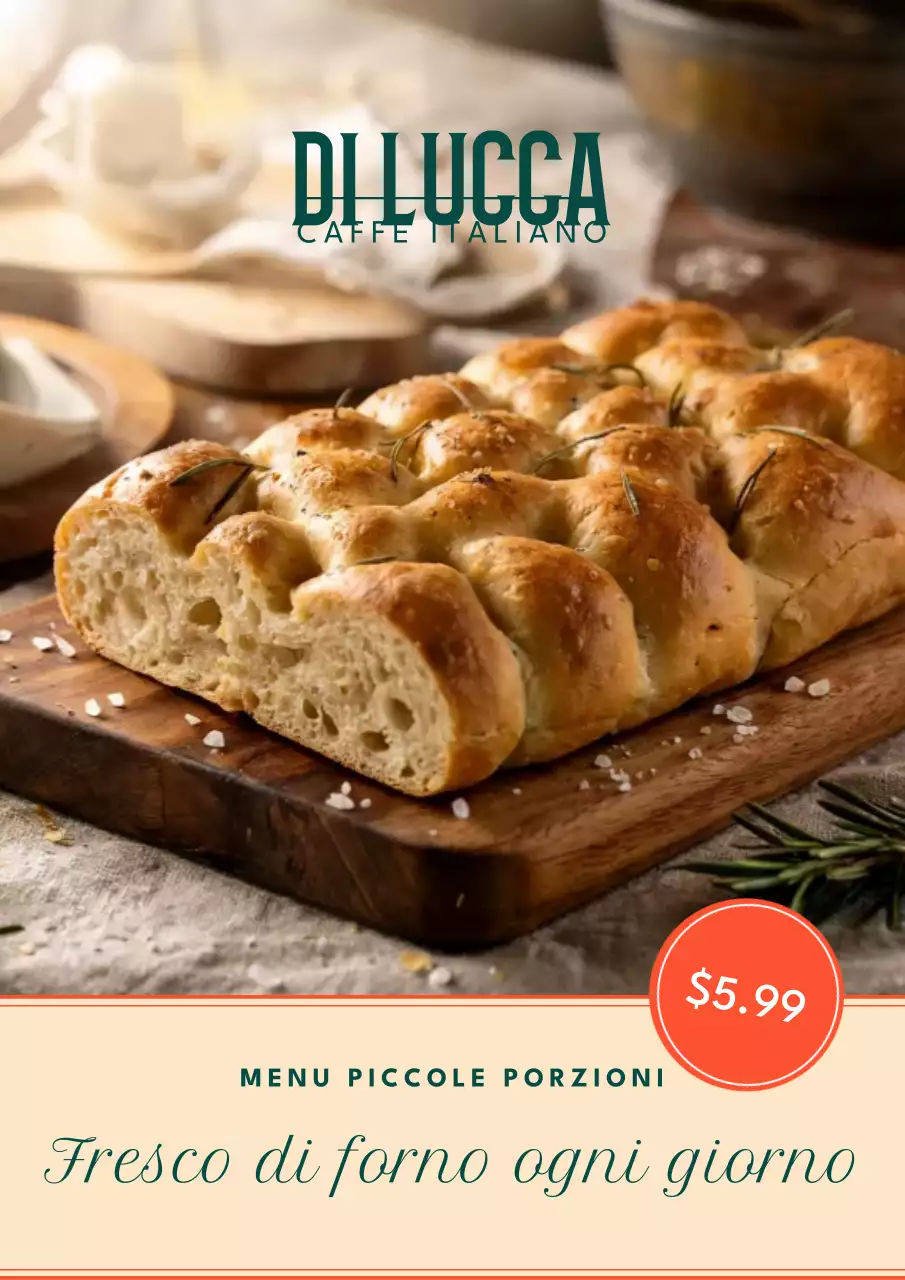 Poster promozionale del pane classico beige