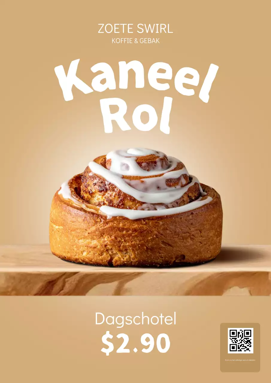 Beige Simple Bakery Promotieposter