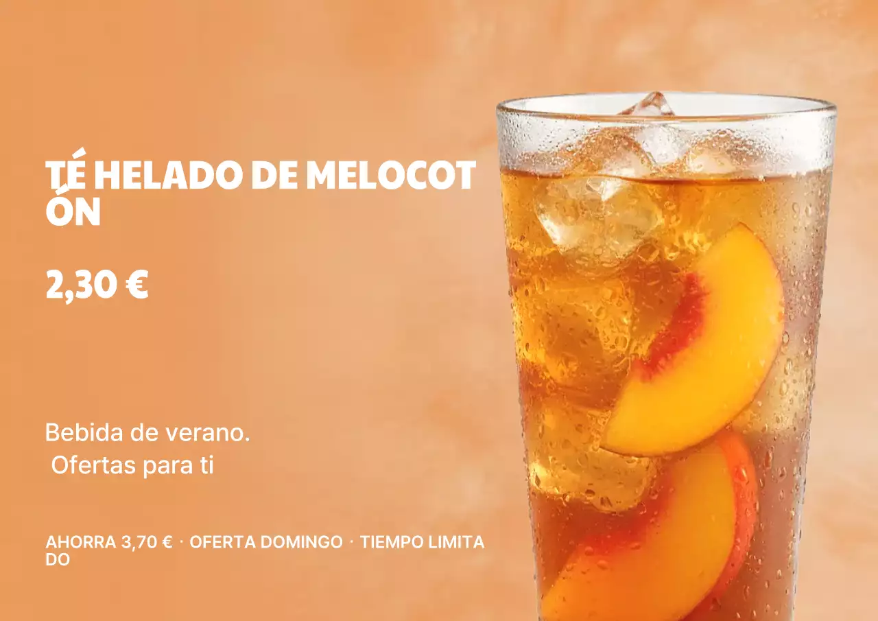 Promoción de bebida de moda naranja