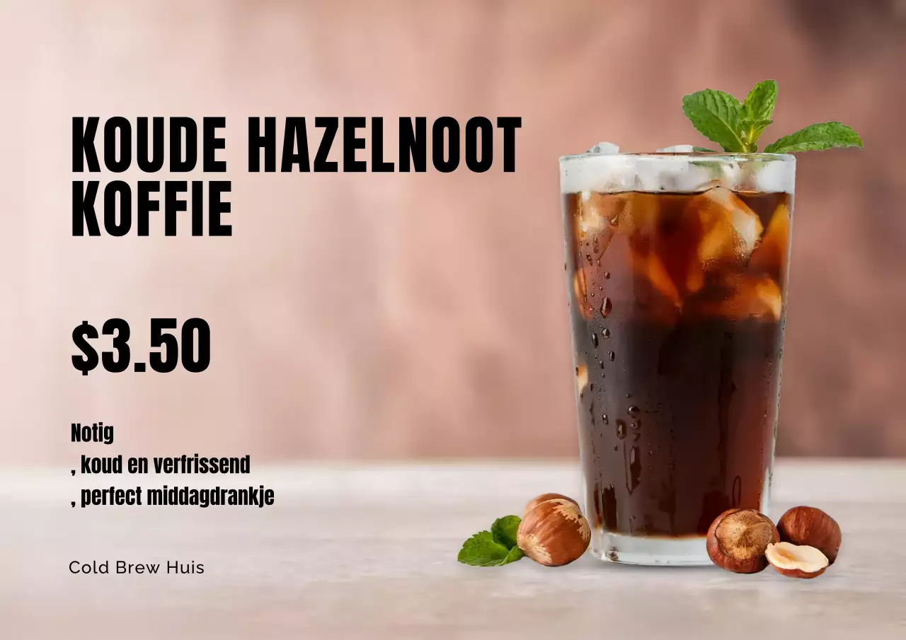 Bruine moderne koffie promotieposter