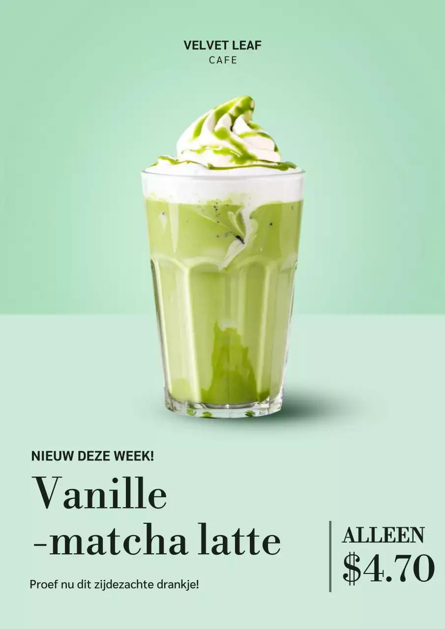 Poster voor reclame voor moderne drank van Mint