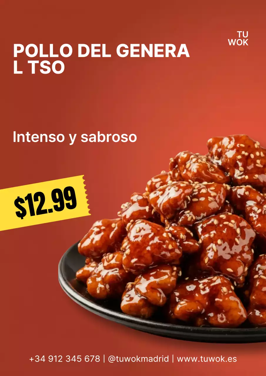 Promoción de pollo rojo atrevido