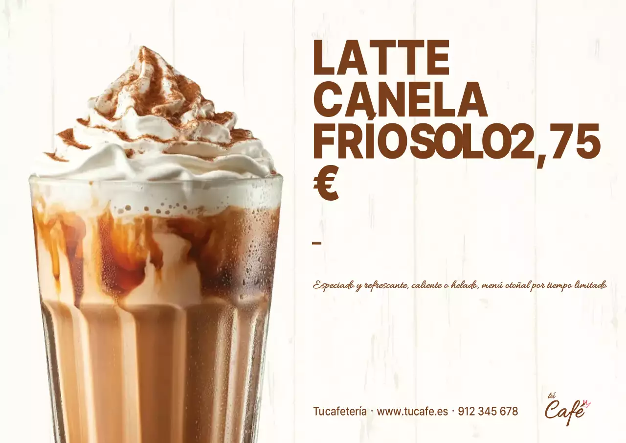 Promoción de café rústico marrón