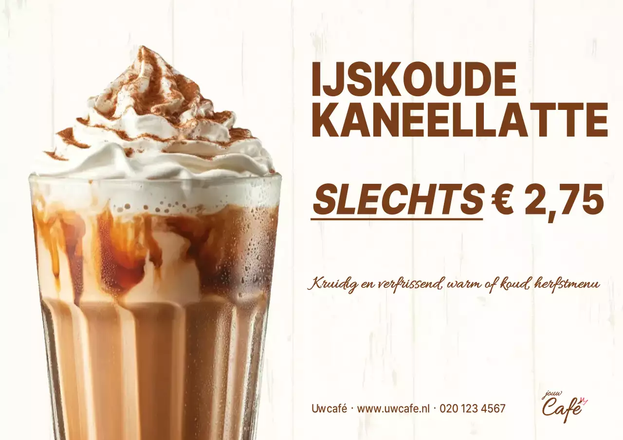 bruine rustieke koffie promotie