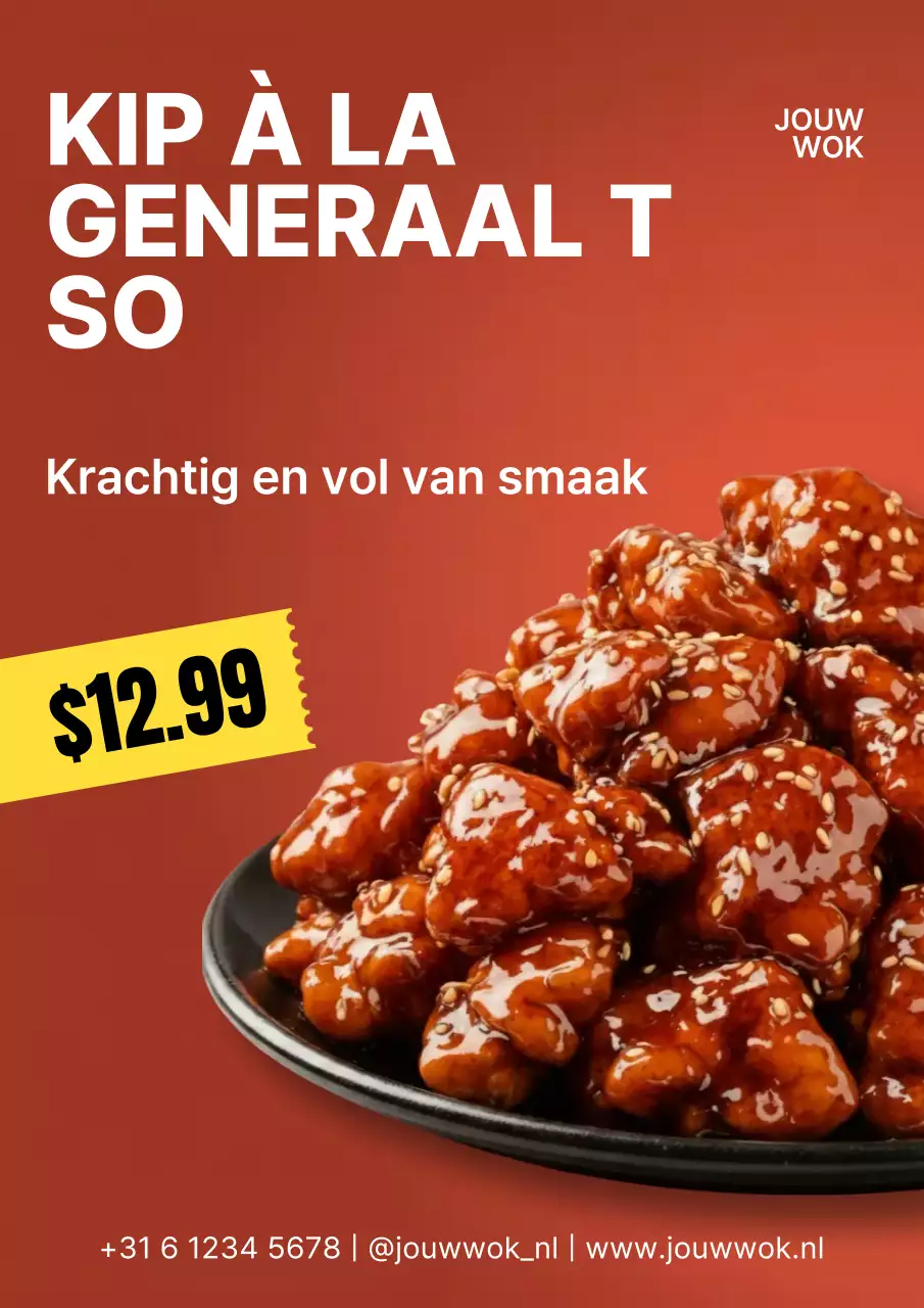 rode, gewaagde kip promotie