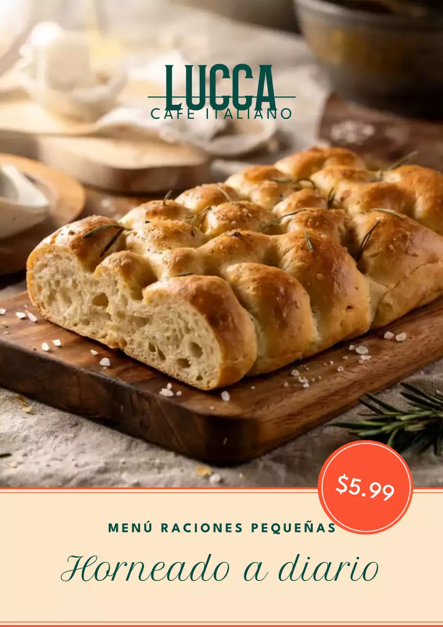 Póster promocional de pan clásico beige