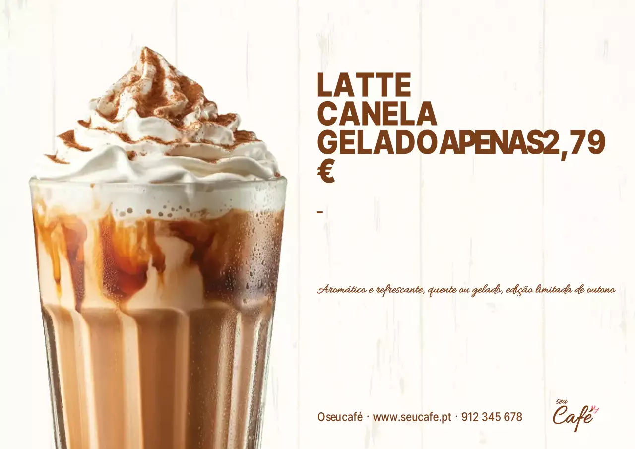 promoção de café rústico marrom