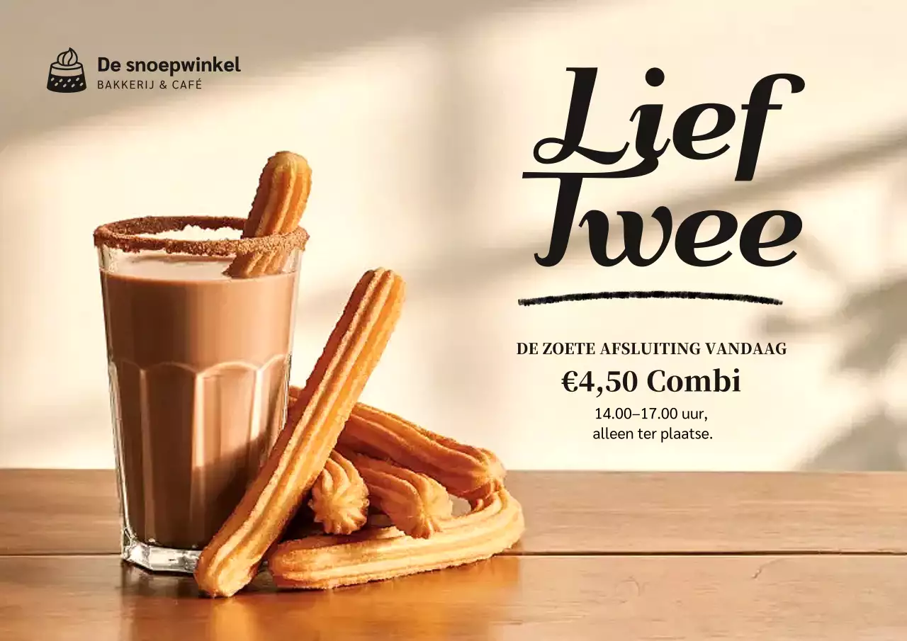 Beige moderne dessertpromotieposter