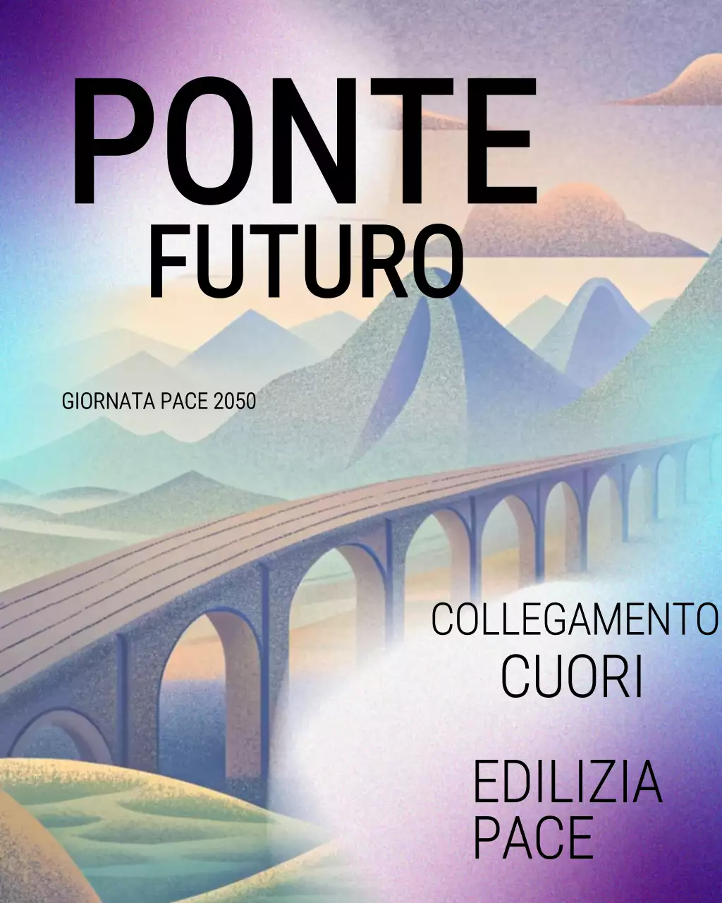 Post Instagram sull'evento di pace con layout astratto moderno