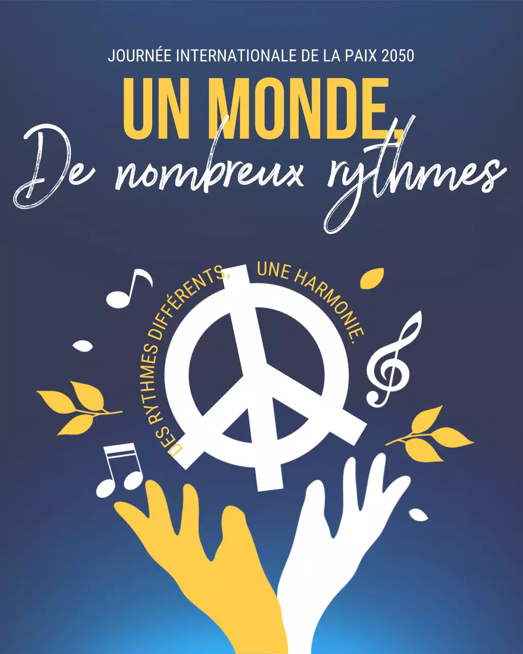 Publication Instagram sur la paix et la silhouette moderne