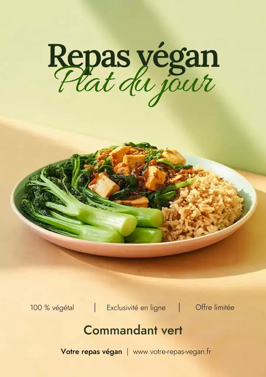 promotion végane verte et moderne