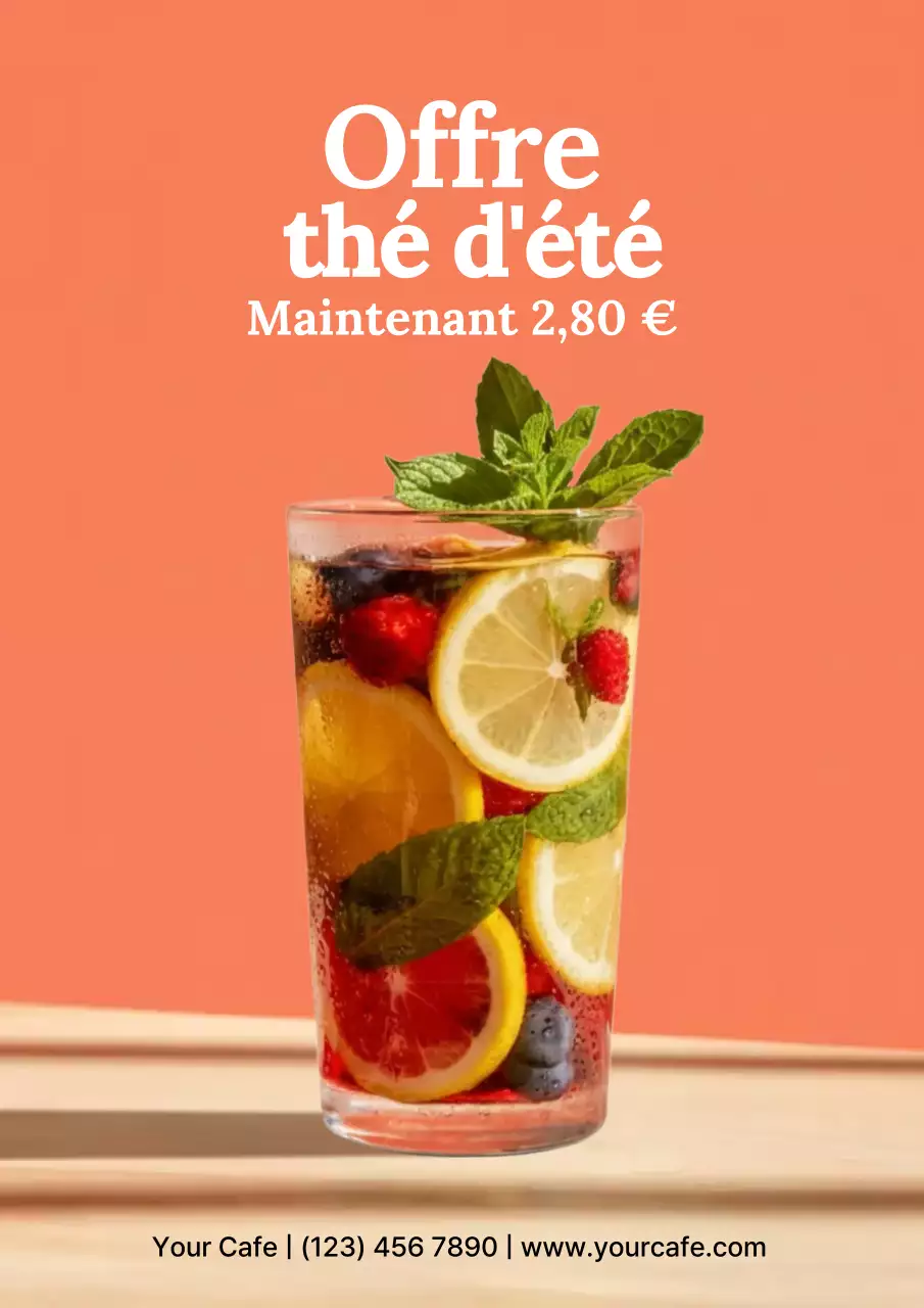 promotion du thé orange moderne