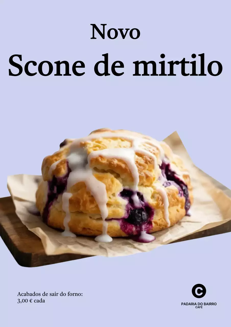 propaganda de padaria moderna azul