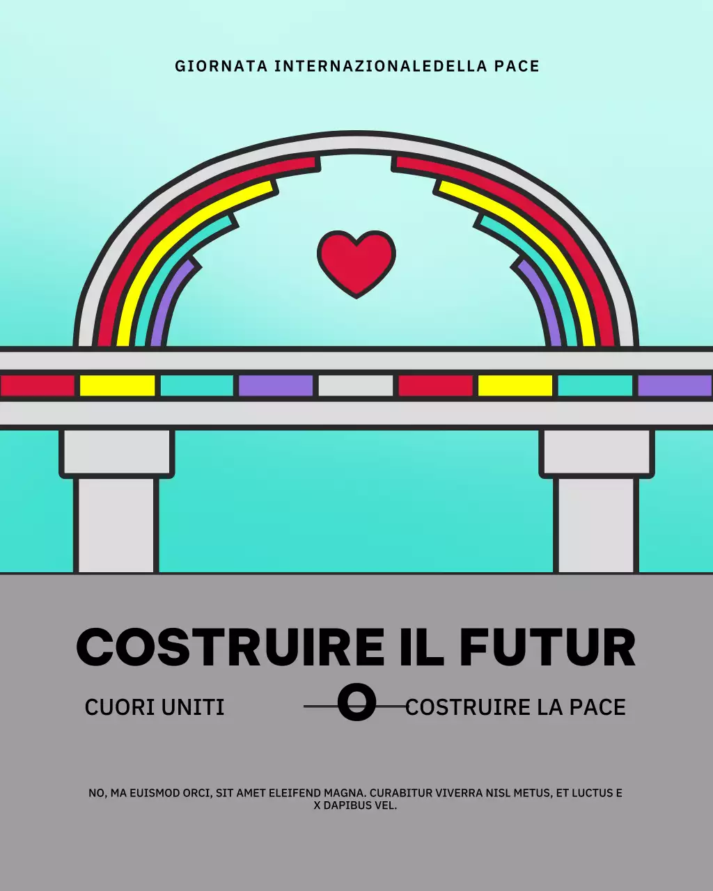 Post Instagram minimale arcobaleno per la giornata internazionale della pace