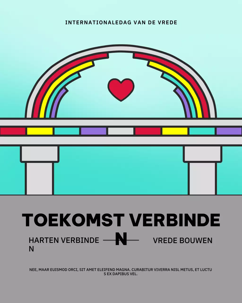 Regenboog Minimal Instagram-bericht voor Internationale Vredesdag