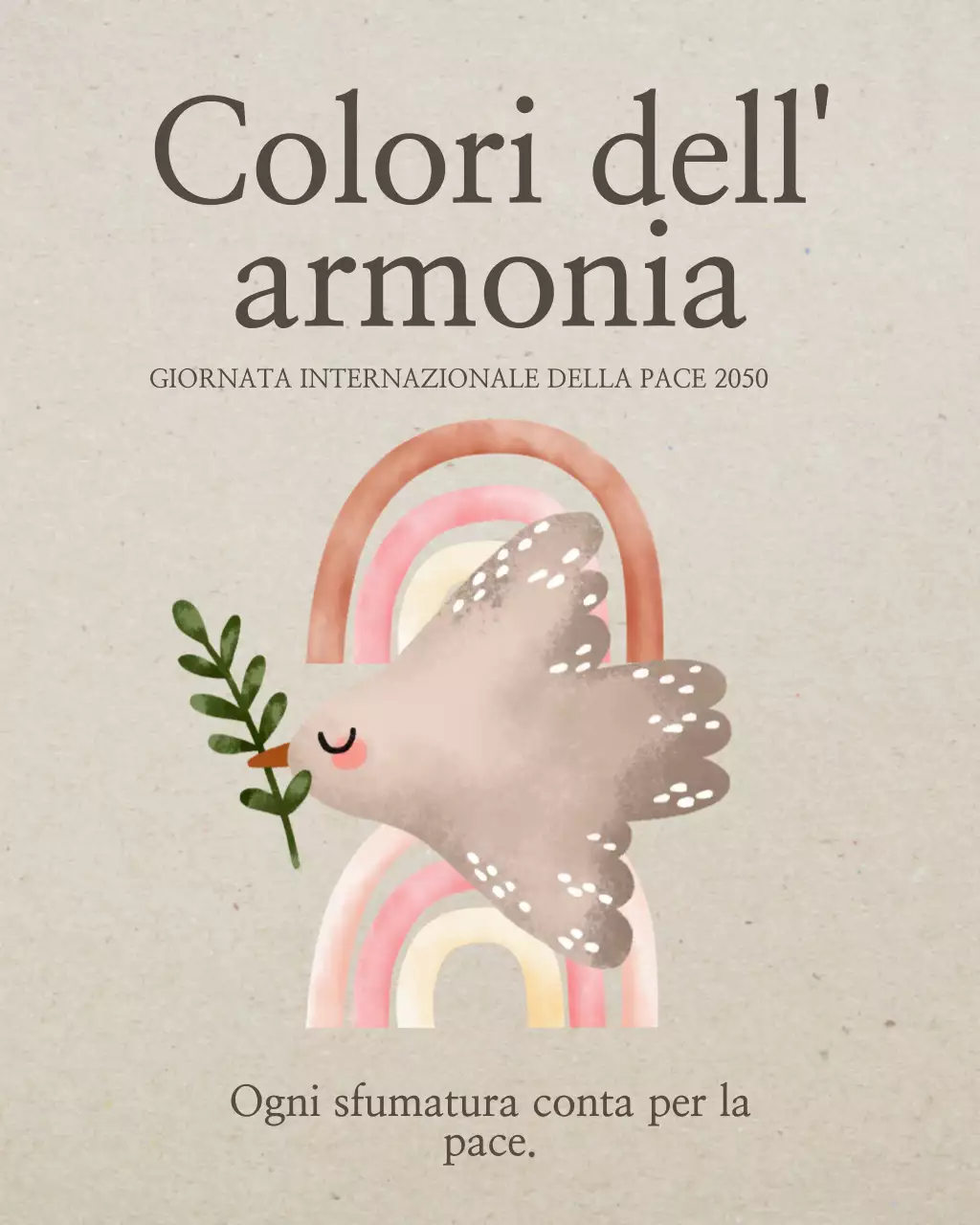 Post Instagram dell'evento Beige Peace Illustration