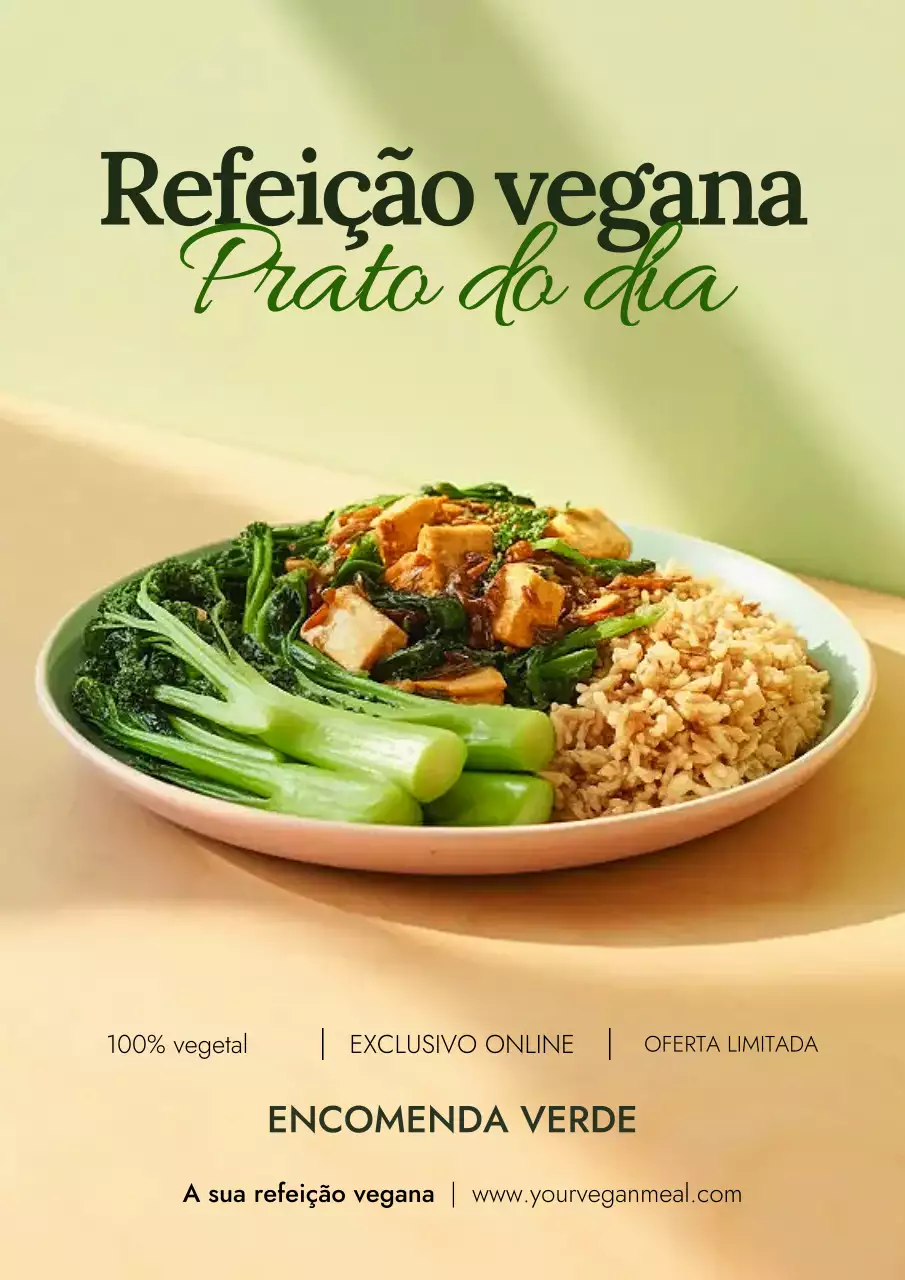 promoção vegana moderna verde