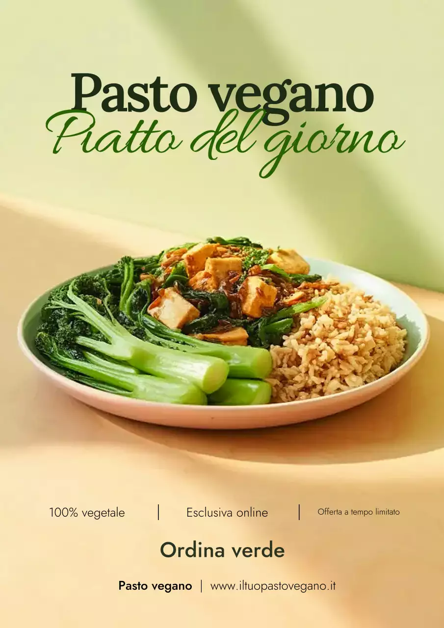 promozione vegana moderna verde