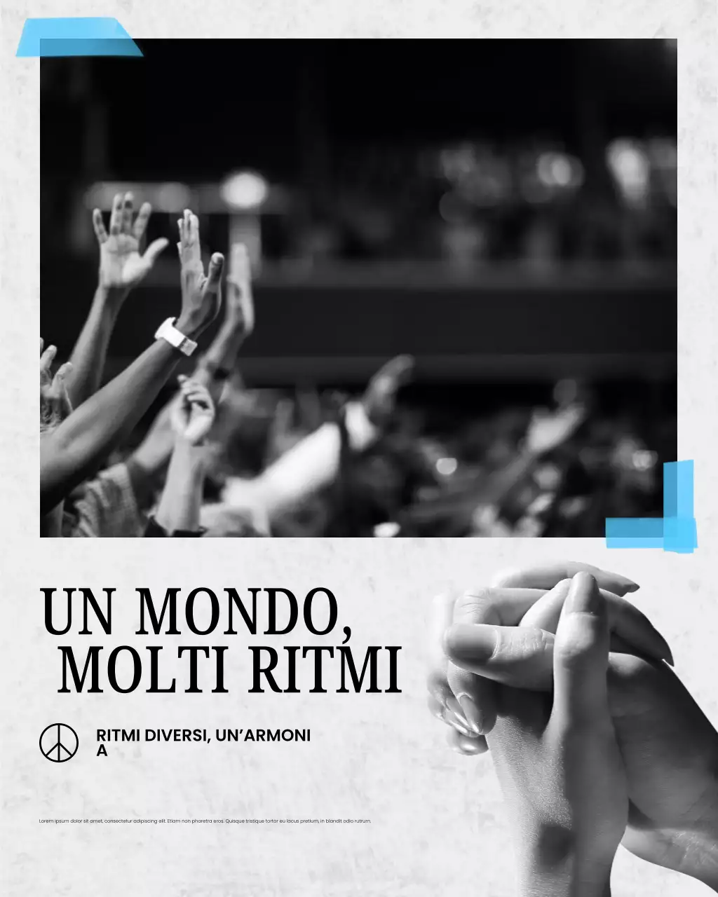 Post su Instagram per la Giornata Internazionale della Pace in stile moderno nero