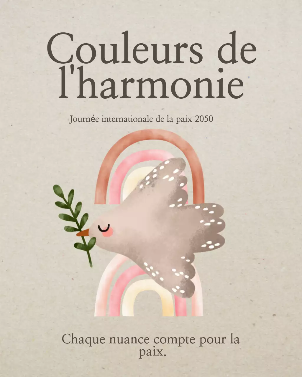 Publication Instagram de l'événement Beige Peace Illustration