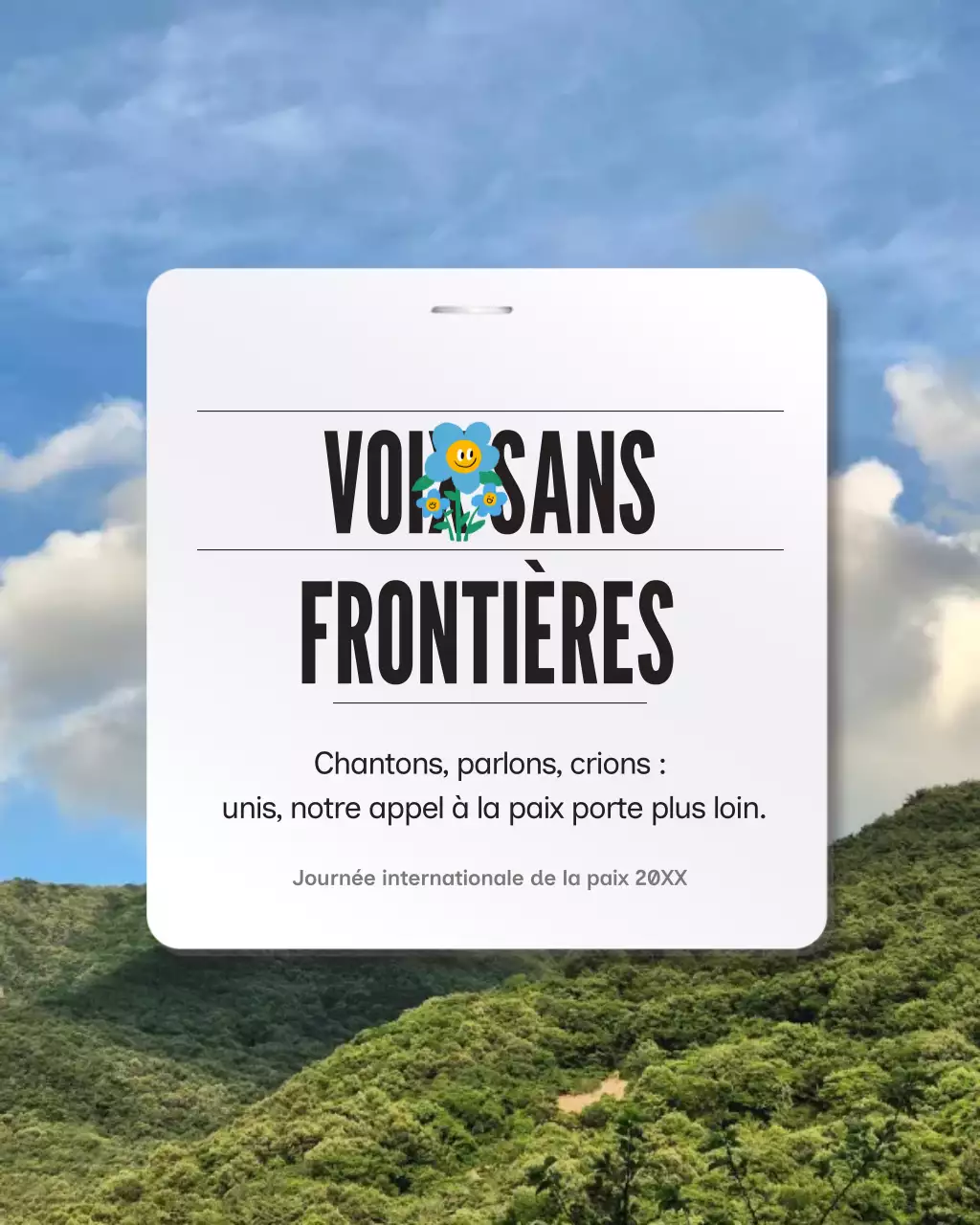 Publication Instagram d'annonce de paix minimaliste rose