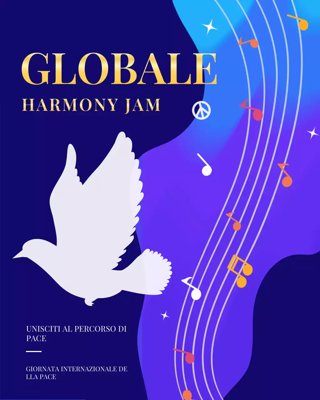 Post Instagram dell'evento musicale Blue Abstract